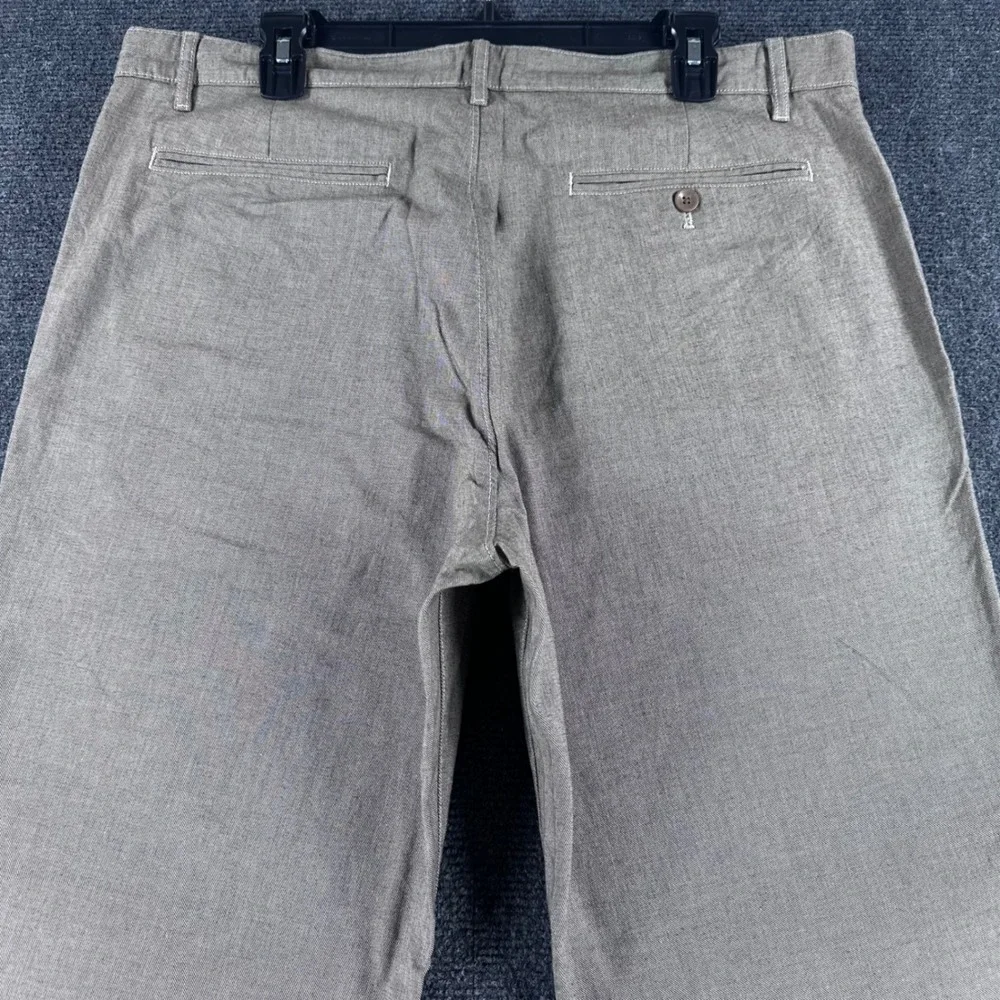 Banana Republic Pants Mens 36x30 Tan Straight Fit Cotton Slub Chino Casual